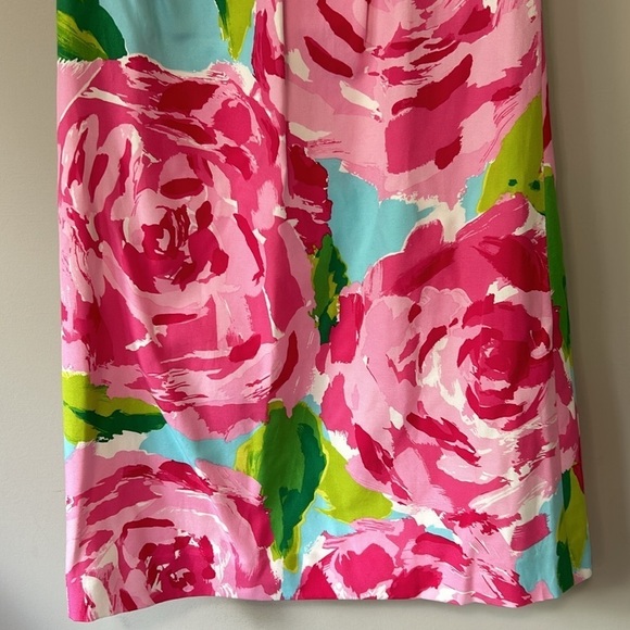 Lilly Pulitzer Keetan Dress First Impressions Pink Roses Holy Grail Strapless 0 - Picture 4 of 14